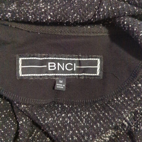 Bnci Waterfall Open Front Sweater Woman's Size Medium Black Gray Long Sleeve - Picture 9 of 13